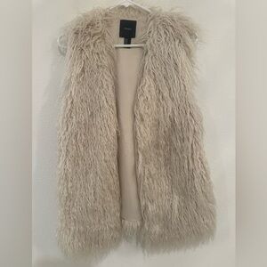 Forever 21 Cream Teddy Vest